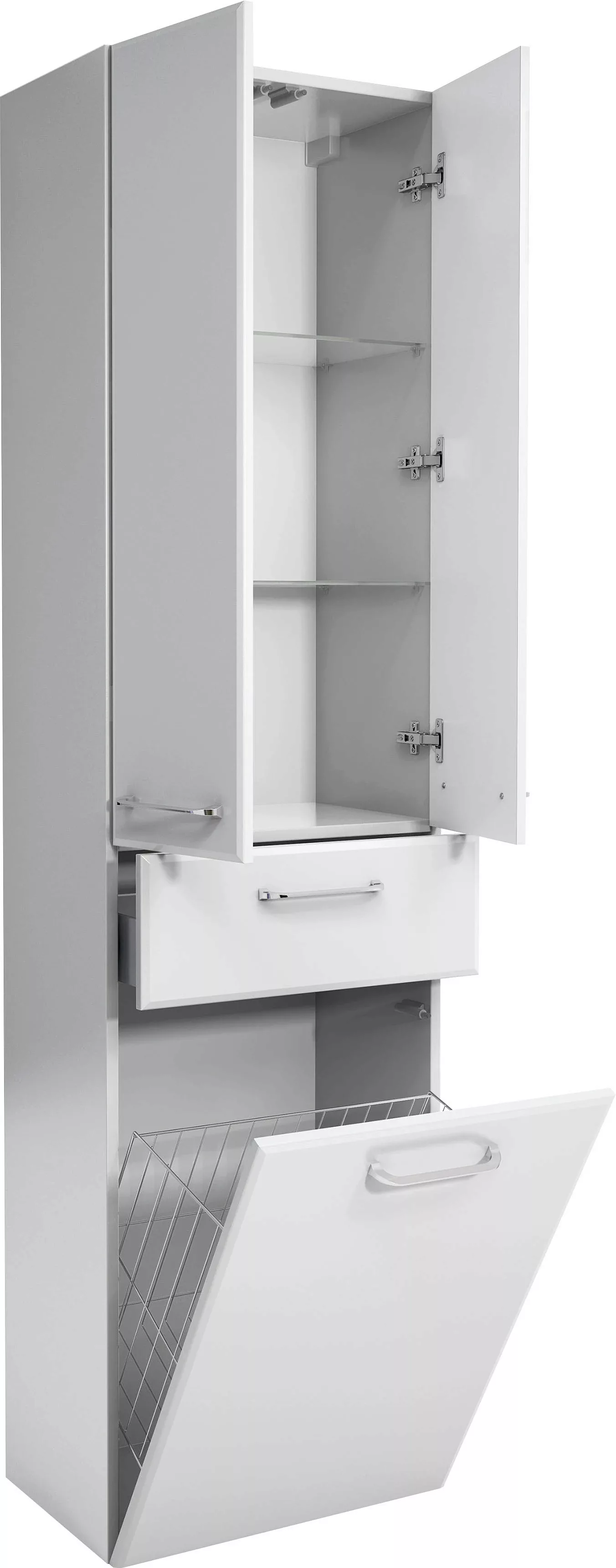 Saphir Hochschrank "Quickset Badschrank 50 cm breit, 2 Türen, 1 Schublade, günstig online kaufen