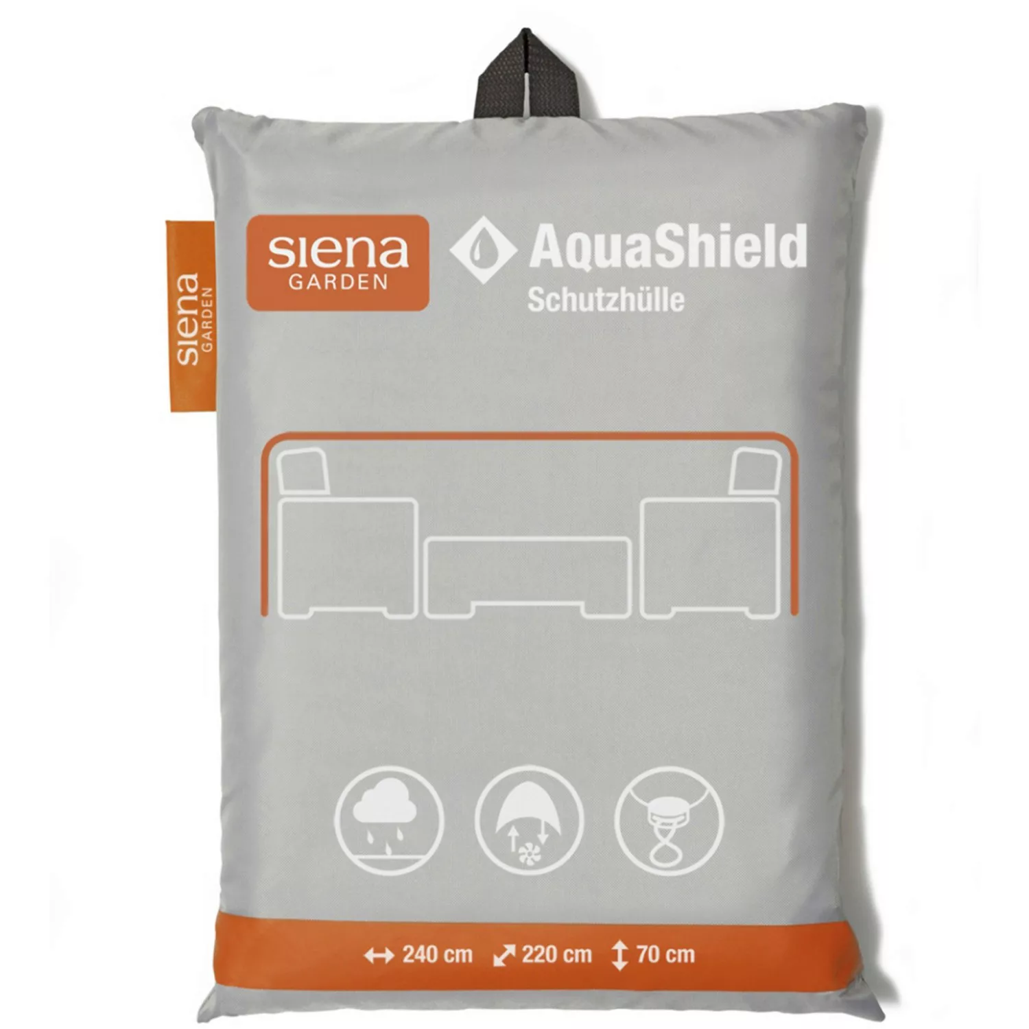 Siena Garden Lounge-Schutzhülle AquaShield Hellgrau 240 cm x 220 cm x 70 cm günstig online kaufen