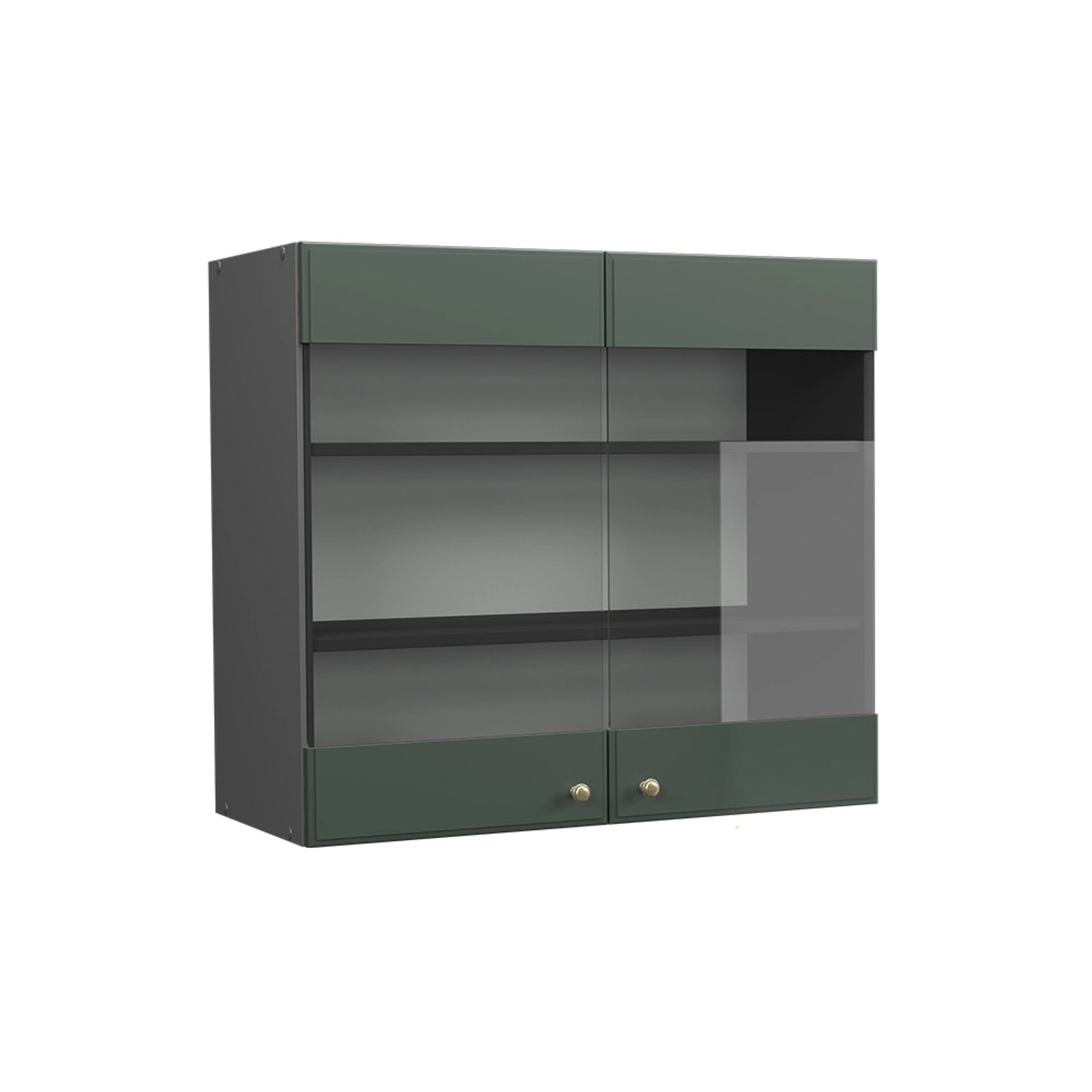 Vicco Glashängeschrank Fame-Line, Grün-Gold Landhaus/Anthrazit, 80 günstig online kaufen