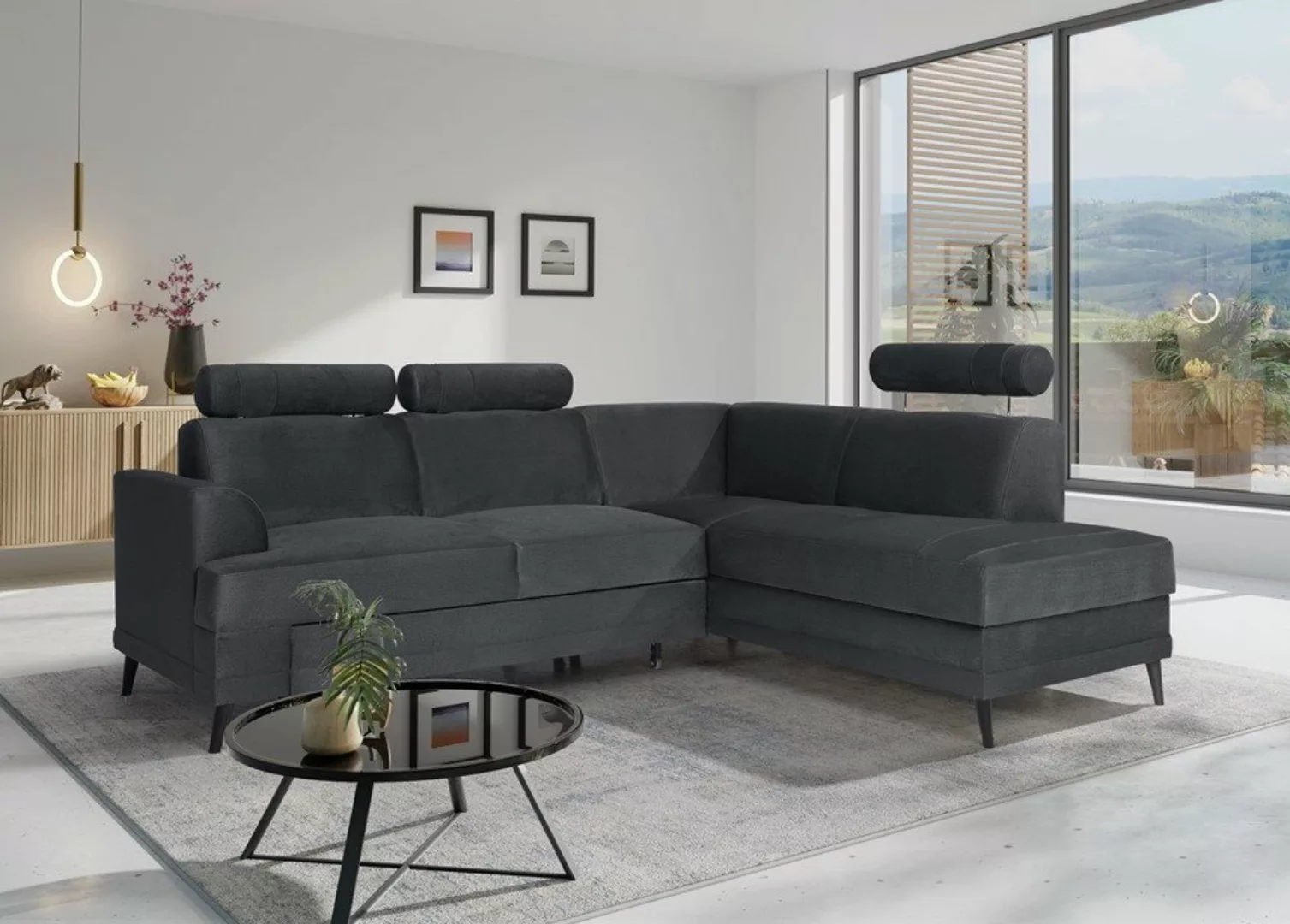 Beautysofa Ecksofa KORDIAN, mit Schlaffunktion und Bettkasten günstig online kaufen