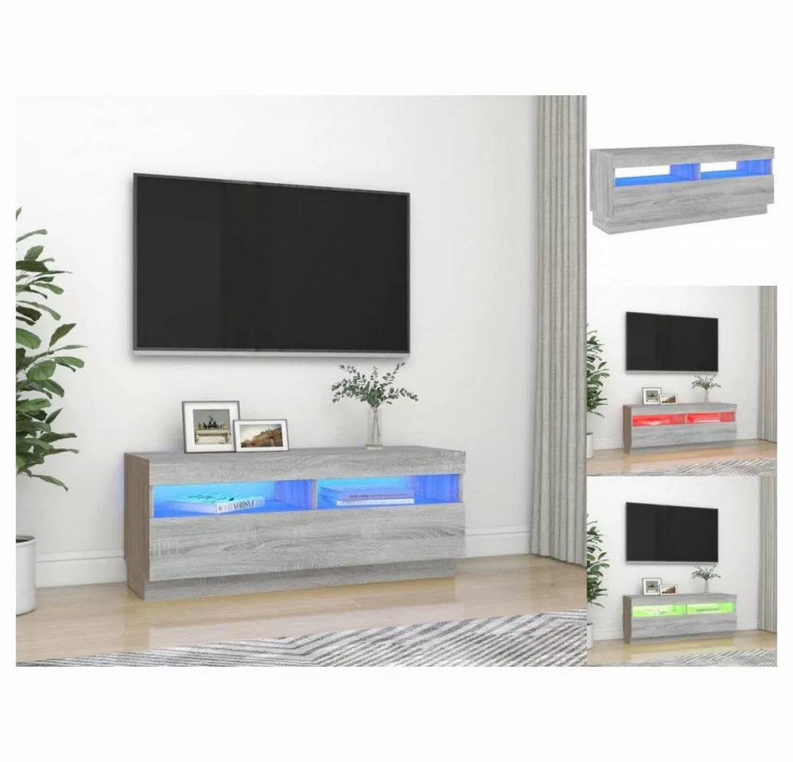 vidaXL TV-Schrank TV-Schrank mit LED-Leuchten Grau Sonoma 100x35x40 cm TV-L günstig online kaufen
