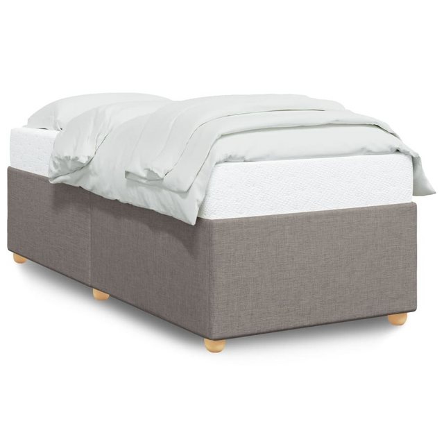 vidaXL Bett, Bettgestell ohne Matratze Taupe 100x200 cm Stoff günstig online kaufen