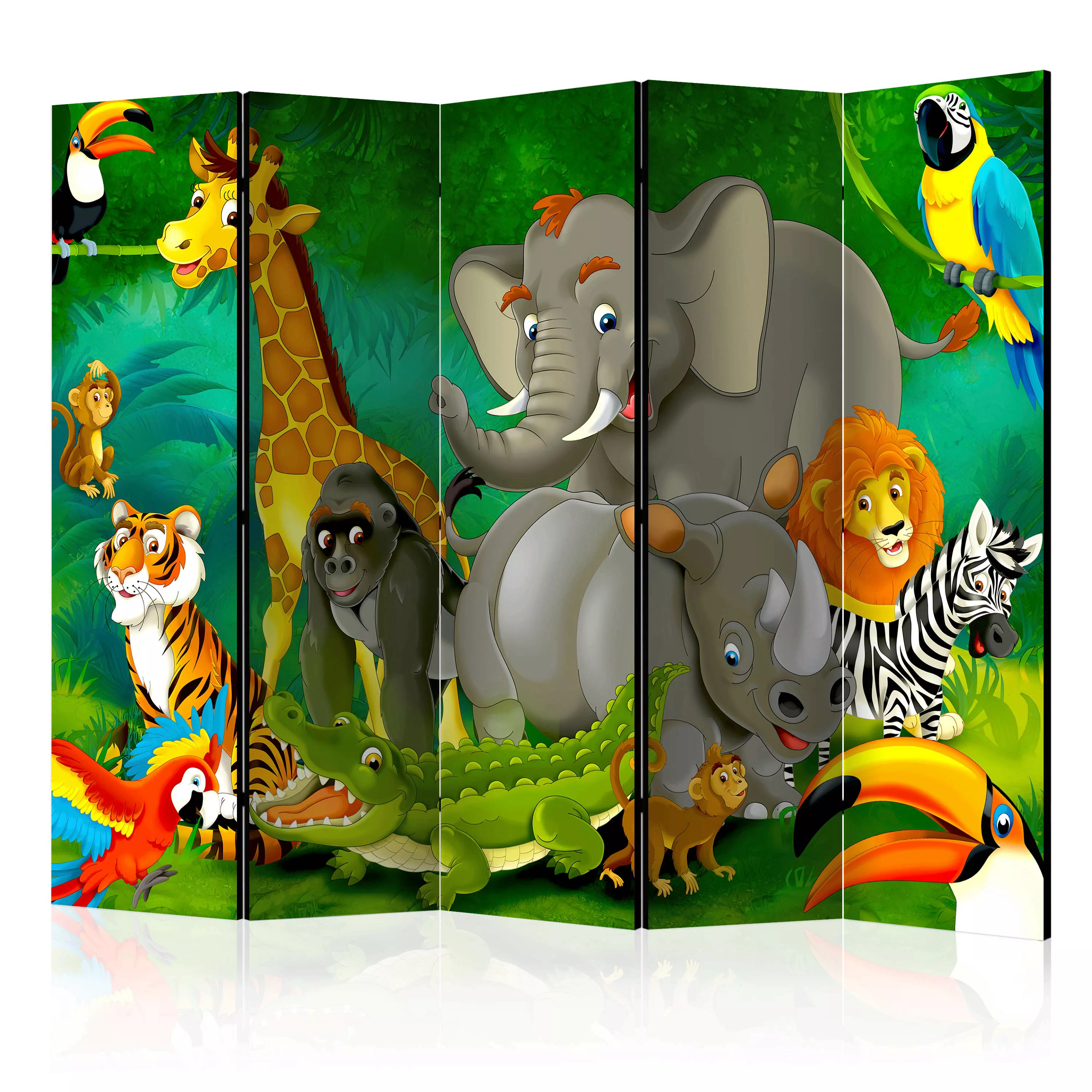 5-teiliges Paravent - Colourful Safari Ii [room Dividers] günstig online kaufen