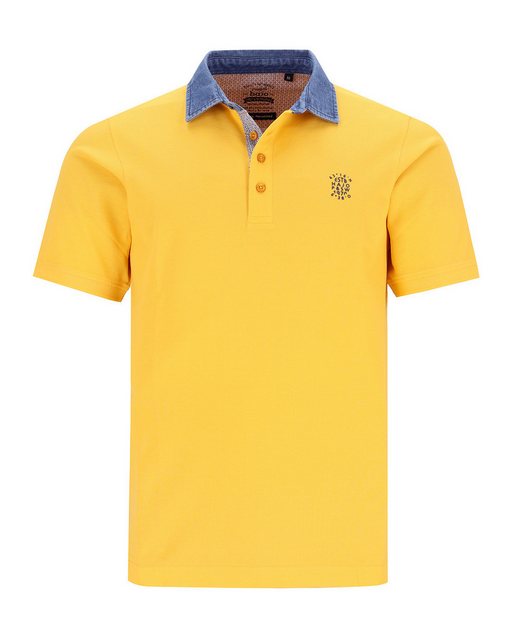 Hajo Poloshirt merzerisiertes Piqué-Poloshirt mit Denimkragen günstig online kaufen