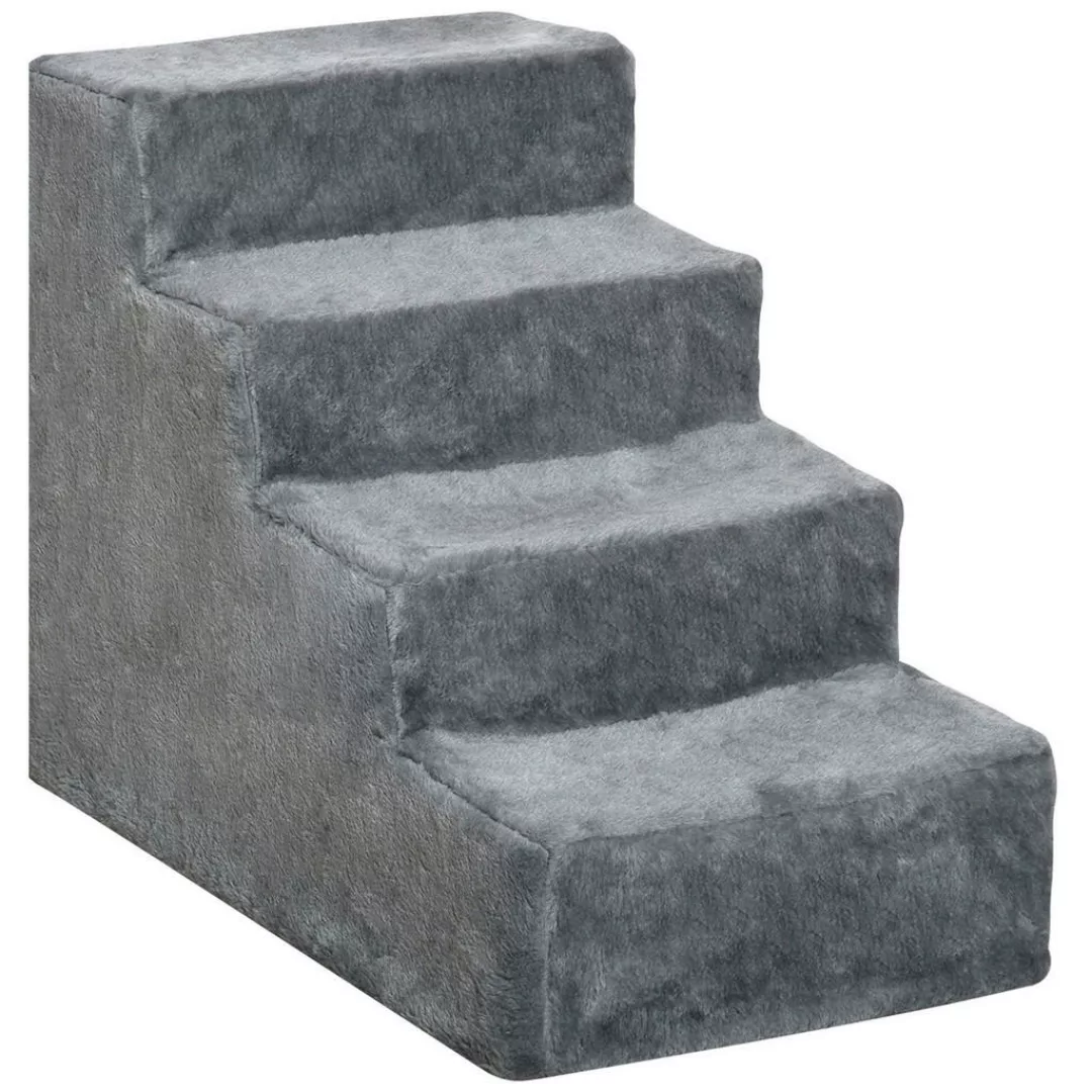 PawHut Haustiertreppe grau Polyester B/H/L: ca. 35x44x60 cm günstig online kaufen