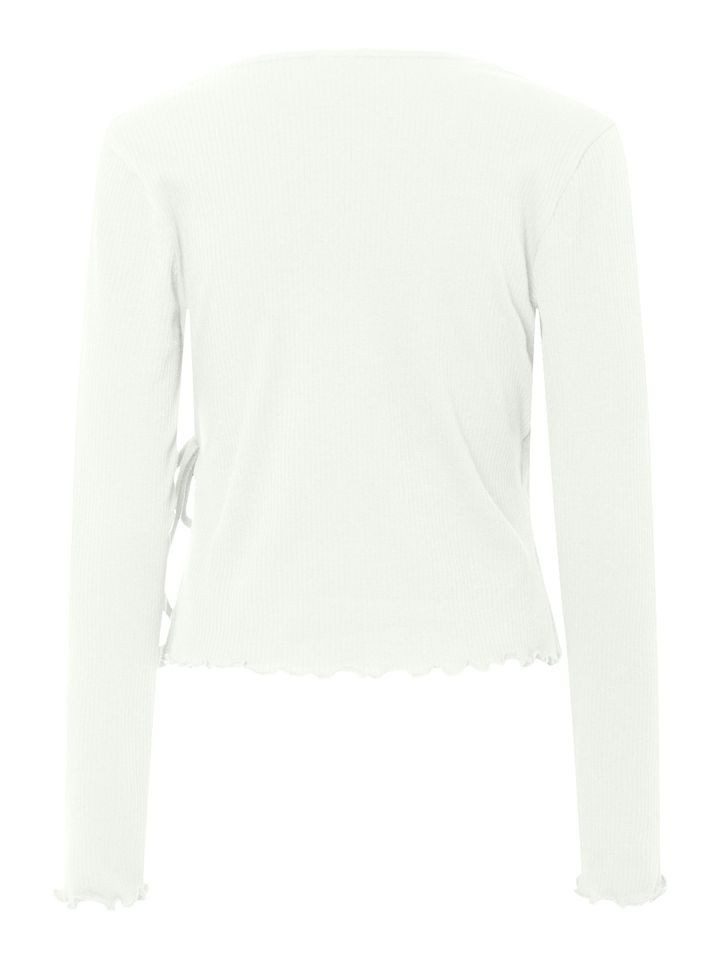 pieces Langarmshirt - Damen Wickelshirt Baumwolle günstig online kaufen