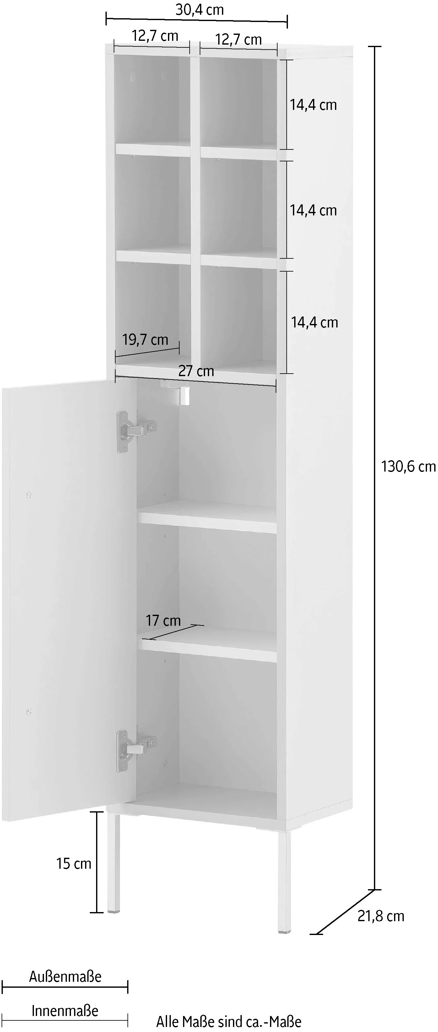 Schildmeyer Midischrank "Sarah", Badmöbel, Breite 30,4 günstig online kaufen