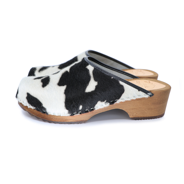 Cow - Kuh Schwedische Holzclogs Von Me&Myclogs - Low Heel günstig online kaufen