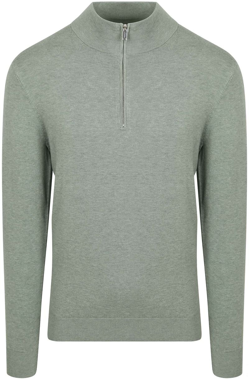 Profuomo Half Zip Pullover Luxury Basic Grün - Größe XL günstig online kaufen