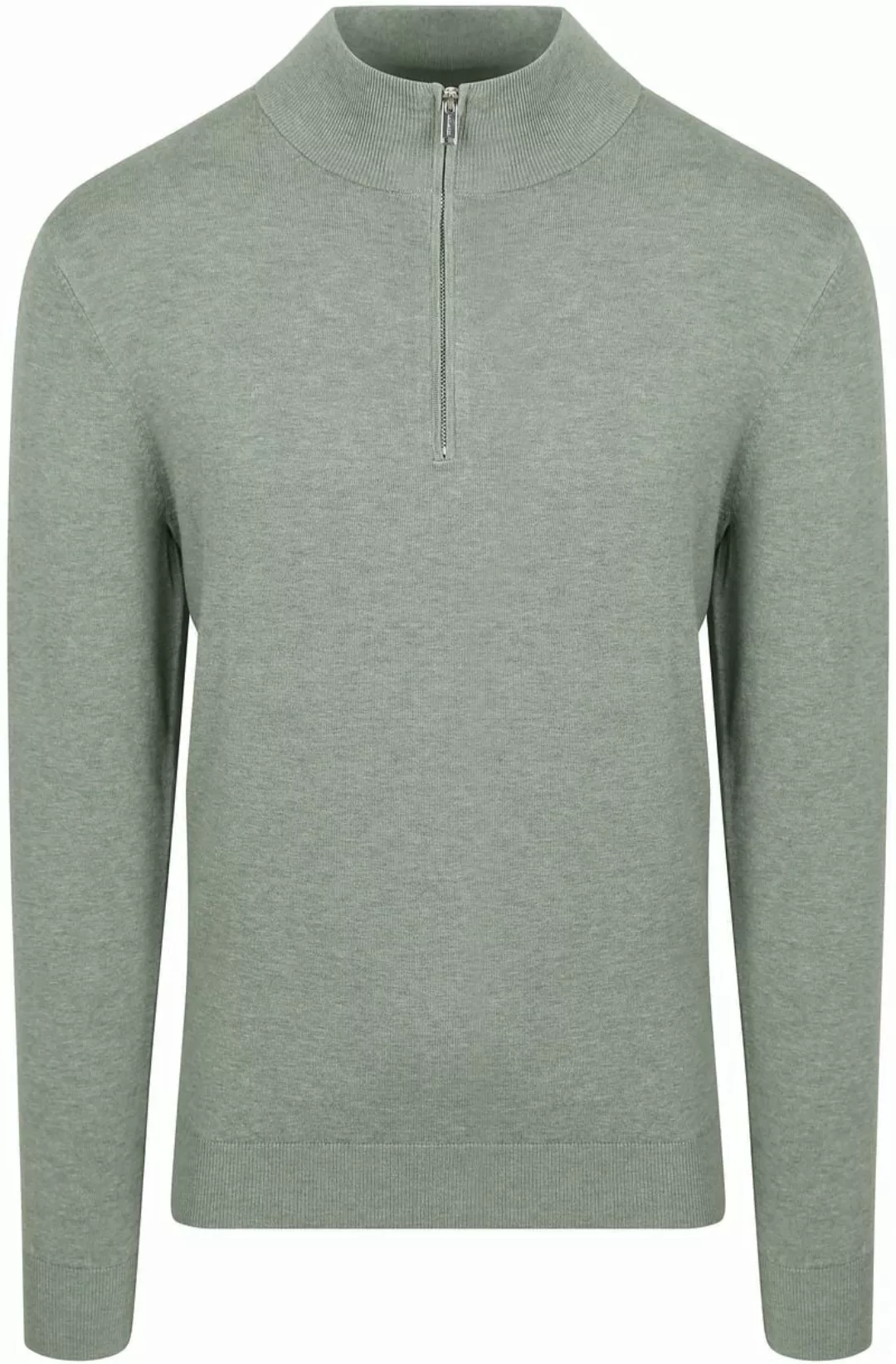 Profuomo Half Zip Pullover Luxury Basic Grün - Größe L günstig online kaufen