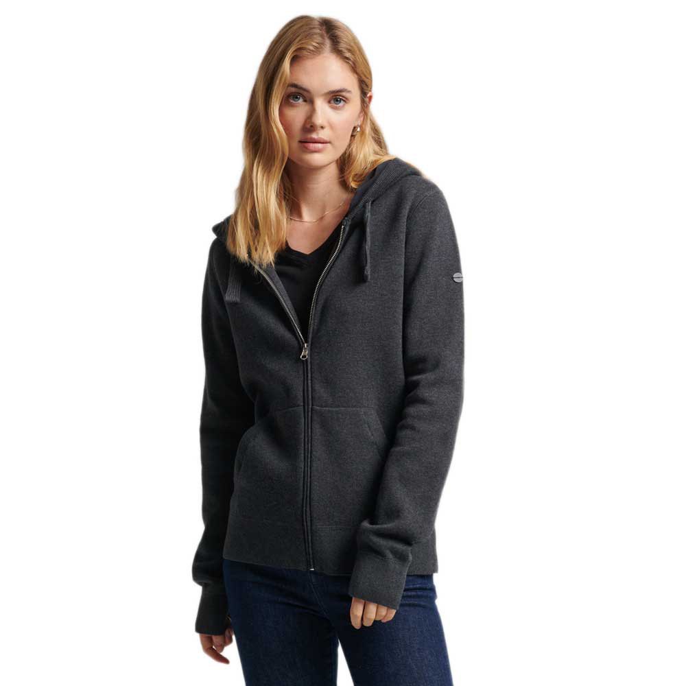 Superdry Essential Cotton Sweatshirt Mit Reißverschluss L Tar Mega Marl günstig online kaufen