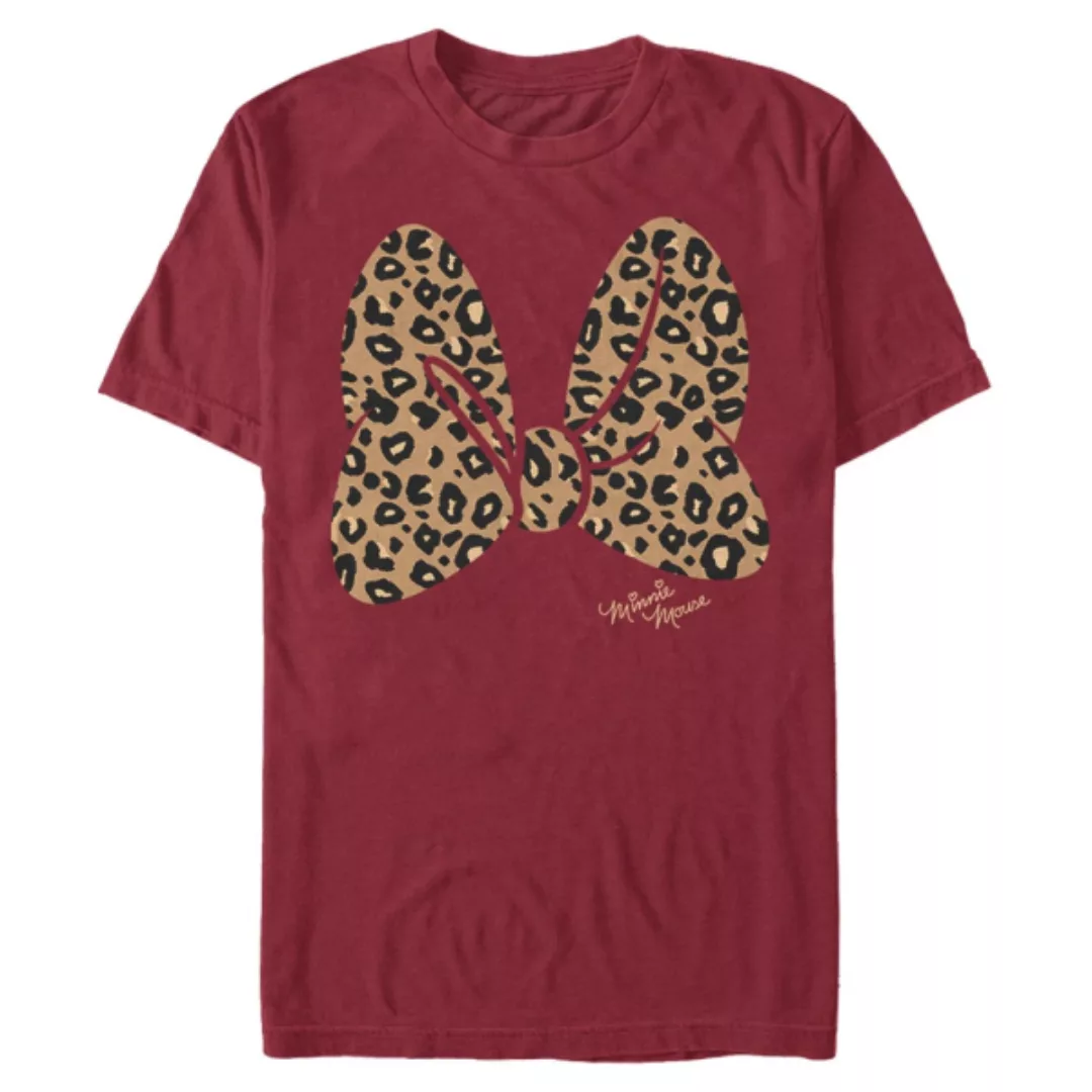 Disney Classics - Micky Maus - Minnie Maus Animal Print Bow - Männer T-Shir günstig online kaufen