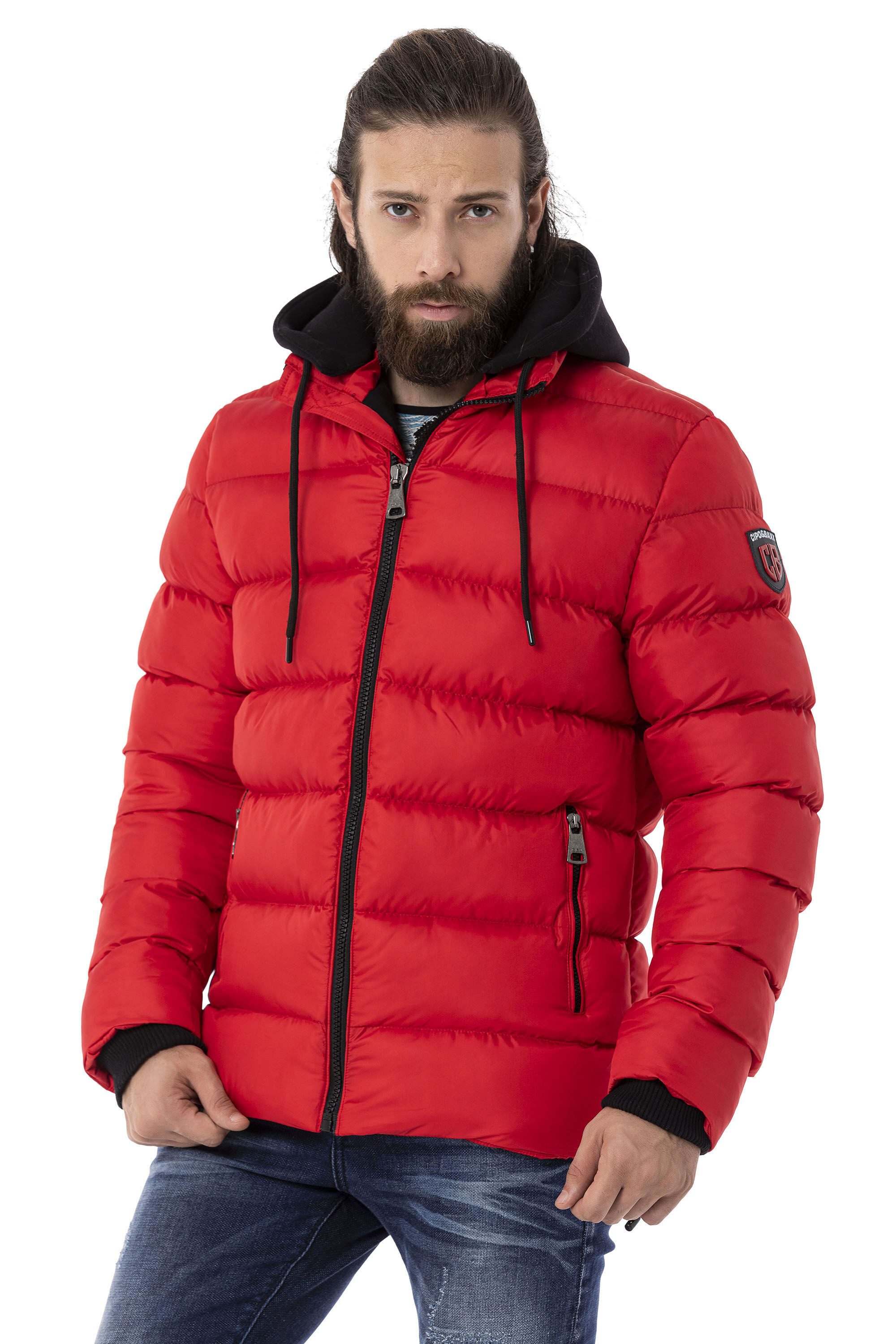 Cipo & Baxx Winterjacke "Winterjacke", mit Kapuze, im unifarbenen Look günstig online kaufen