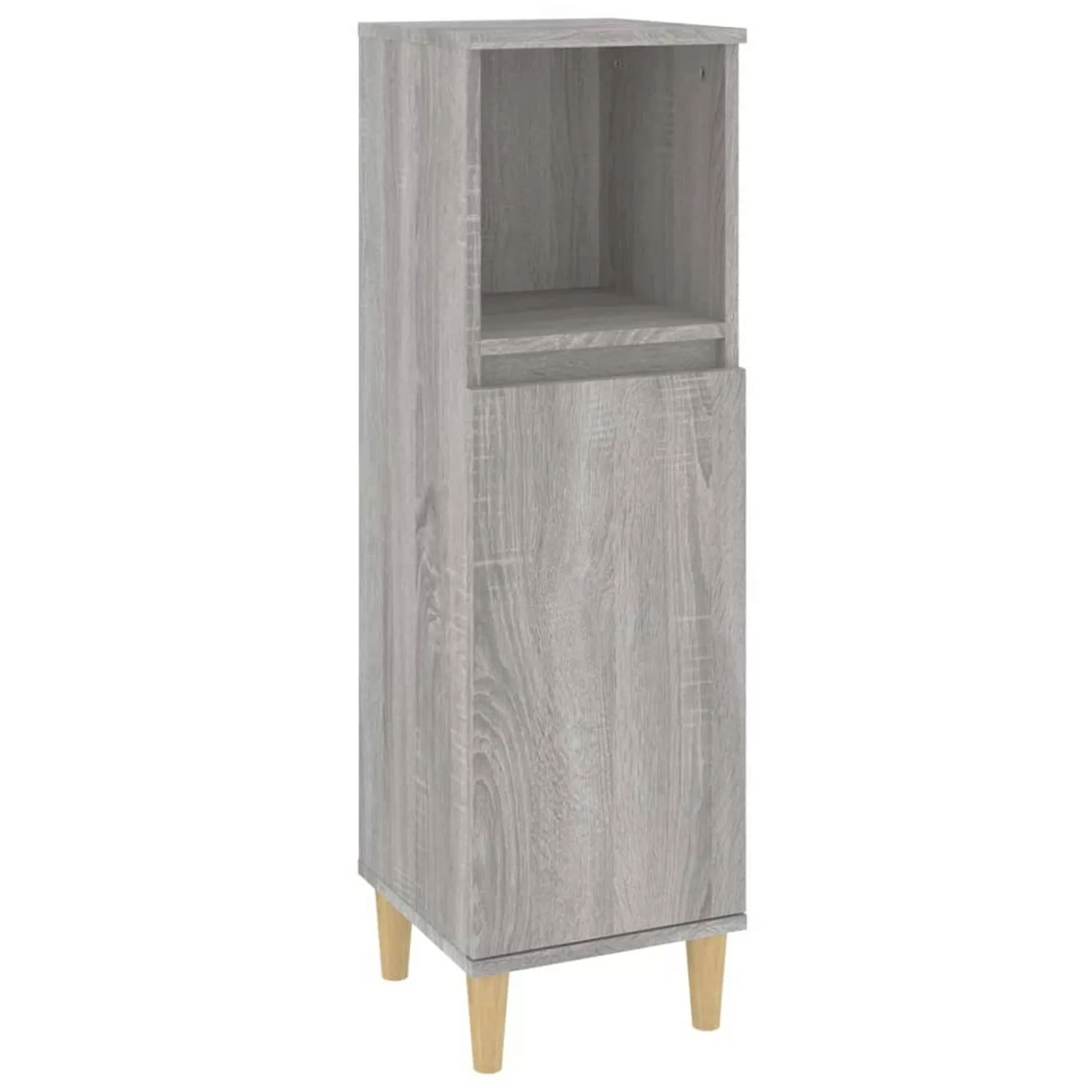 Vidaxl Badschrank Grau Sonoma 30x30x100 Cm Holzwerkstoff günstig online kaufen