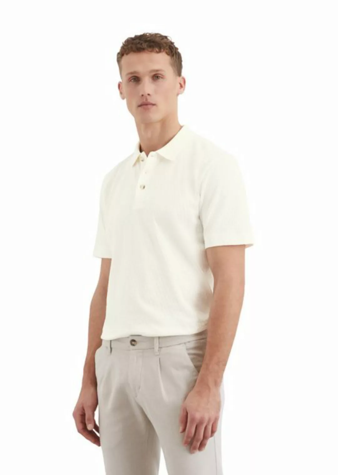 Marc O'Polo Poloshirt mit Dreiecks-Struktur günstig online kaufen