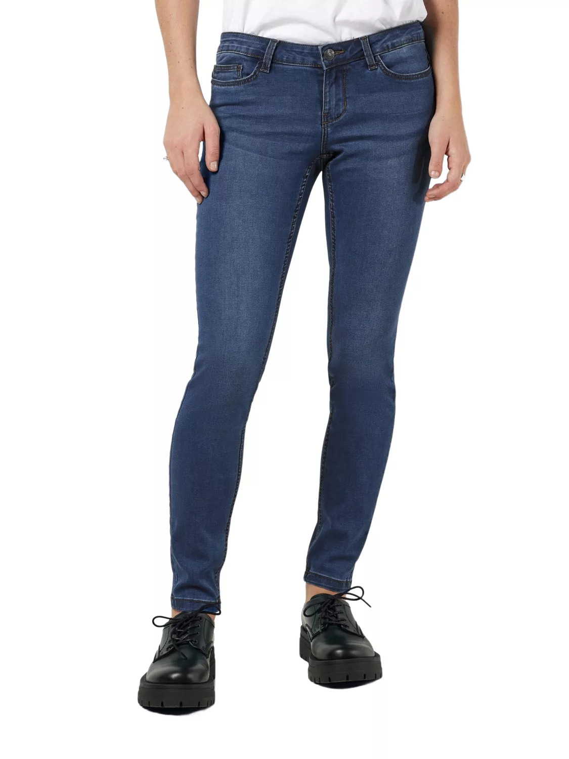 Noisy May Damen Jeans NMBILLIE VI021MB Skinny Fit Blau -Medium Blue Denim günstig online kaufen