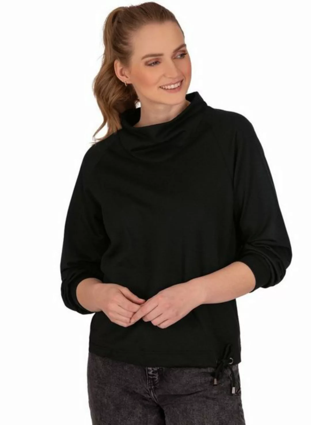 Trigema Sweatshirt "TRIGEMA Sweatshirt mit modischem Kragen" günstig online kaufen