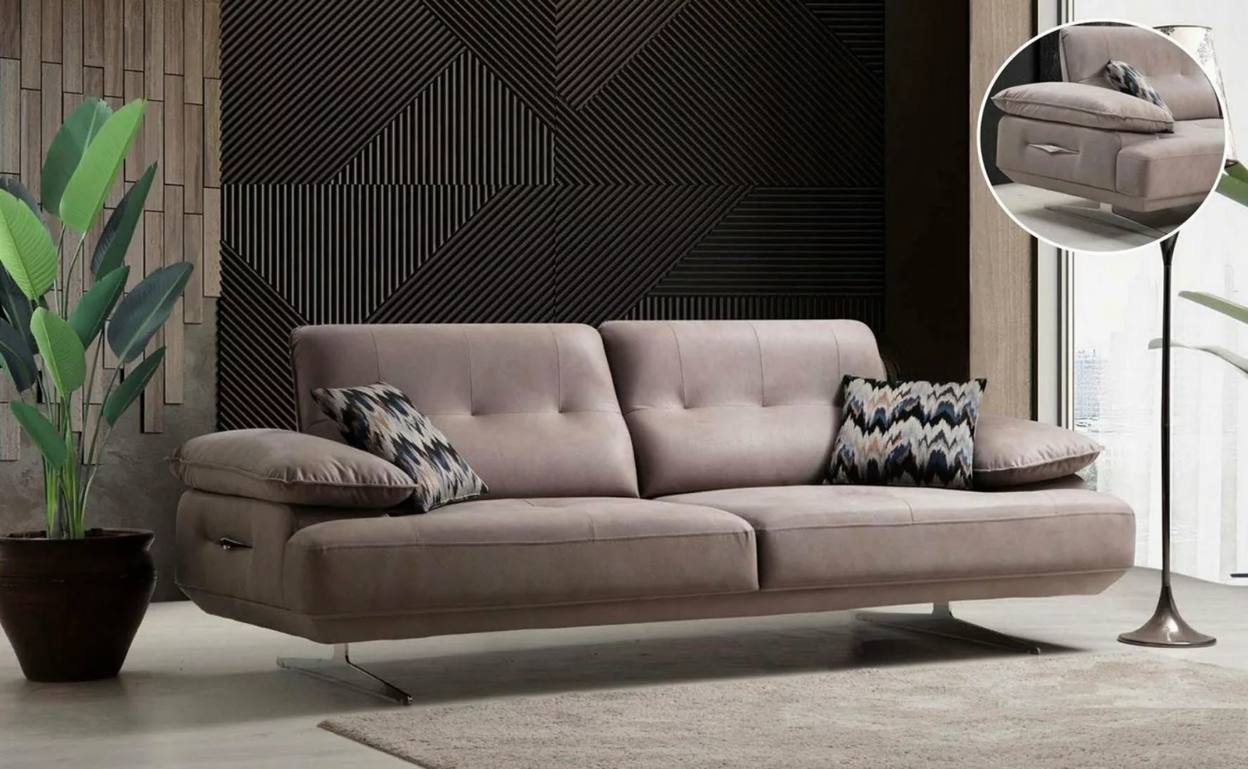 JVmoebel Sofa Italienischer Stil Möbel Dreisitzer Couch Polster Sofa Luxus günstig online kaufen