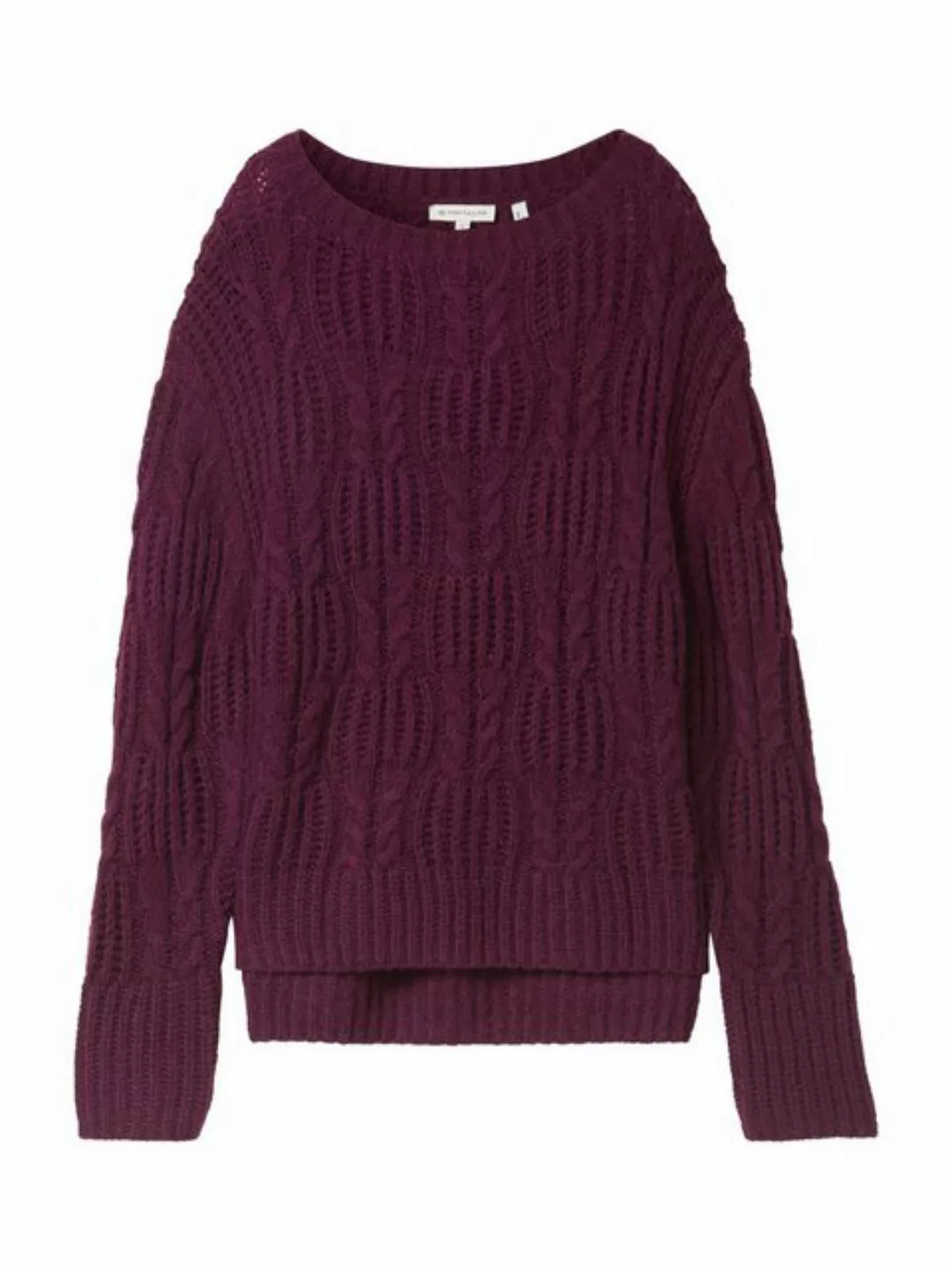 TOM TAILOR Strickpullover (1-tlg) Lochmuster günstig online kaufen