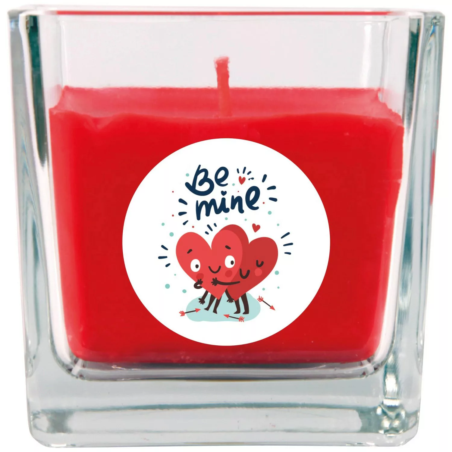 HS Candle Duftkerze & Glas Valentinstag Viereck 50h Be Mine günstig online kaufen