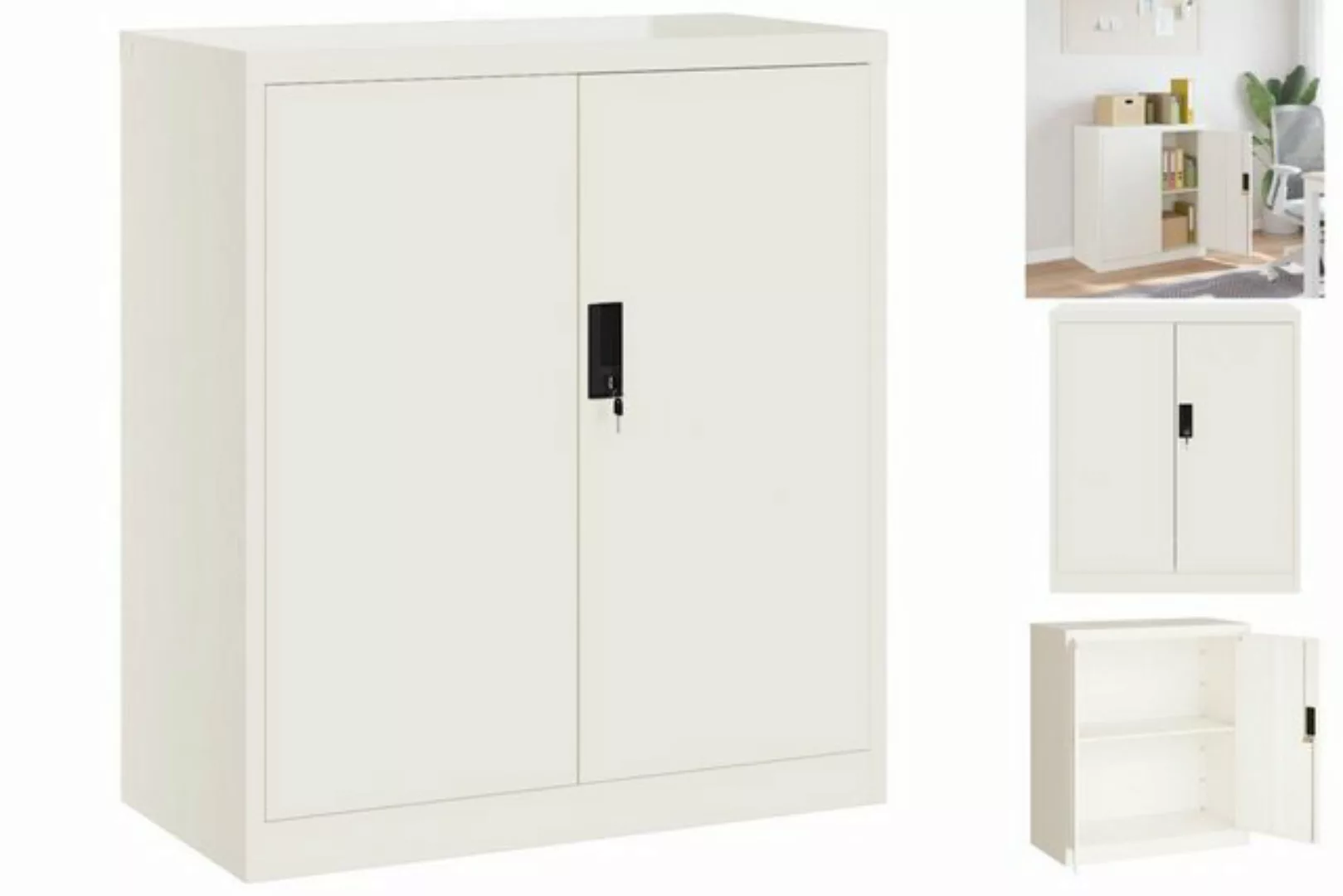 vidaXL Aktenschrank Aktenschrank Büroschrank Home Office Ablage Büro Weiß 7 günstig online kaufen