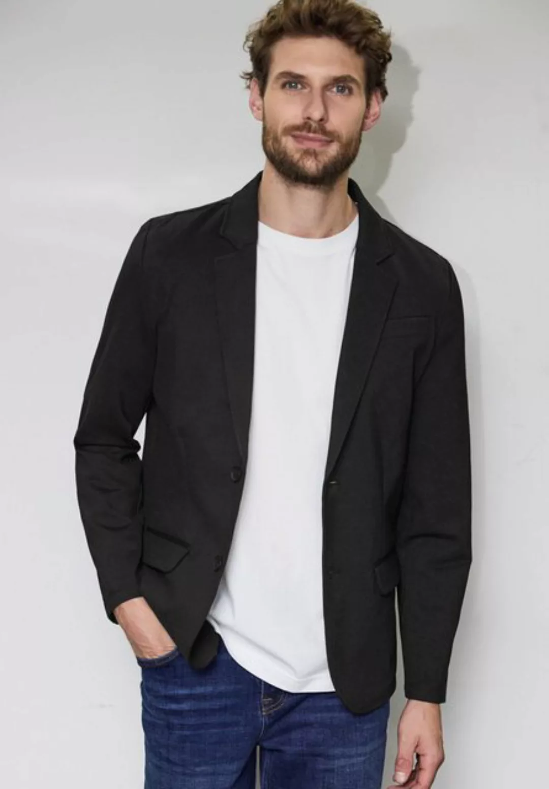 STREET ONE MEN Blouson mit Reverskragen günstig online kaufen