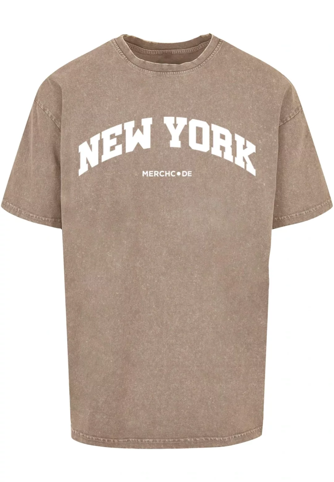 Merchcode T-Shirt "Merchcode Herren New York Wording - Acid Washed Oversize günstig online kaufen