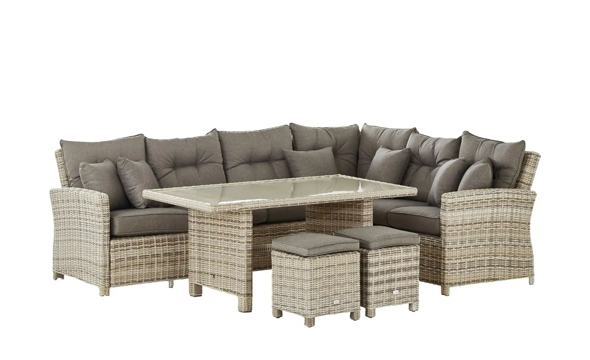 a casa mia Garten-Loungeset aus Polyrattan Bregenz ¦ creme Garten > Gartenm günstig online kaufen