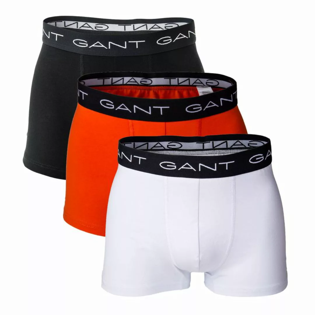 GANT Herren Boxer Shorts, 3er Pack - Trunks, Cotton Stretch Schwarz/Weiß/Or günstig online kaufen