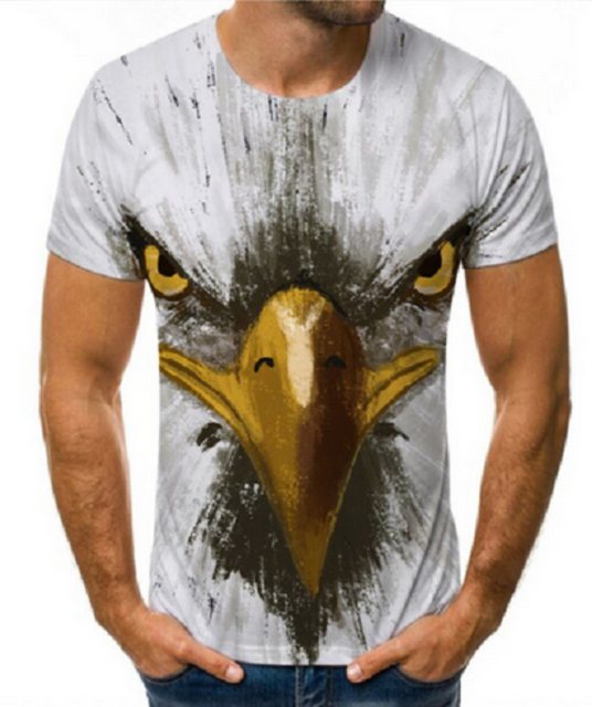 Tinisu T-Shirt 3D-Druck T-Shirt (Unisex/Rundhals) - Tierwelt + Natur: Weiße günstig online kaufen