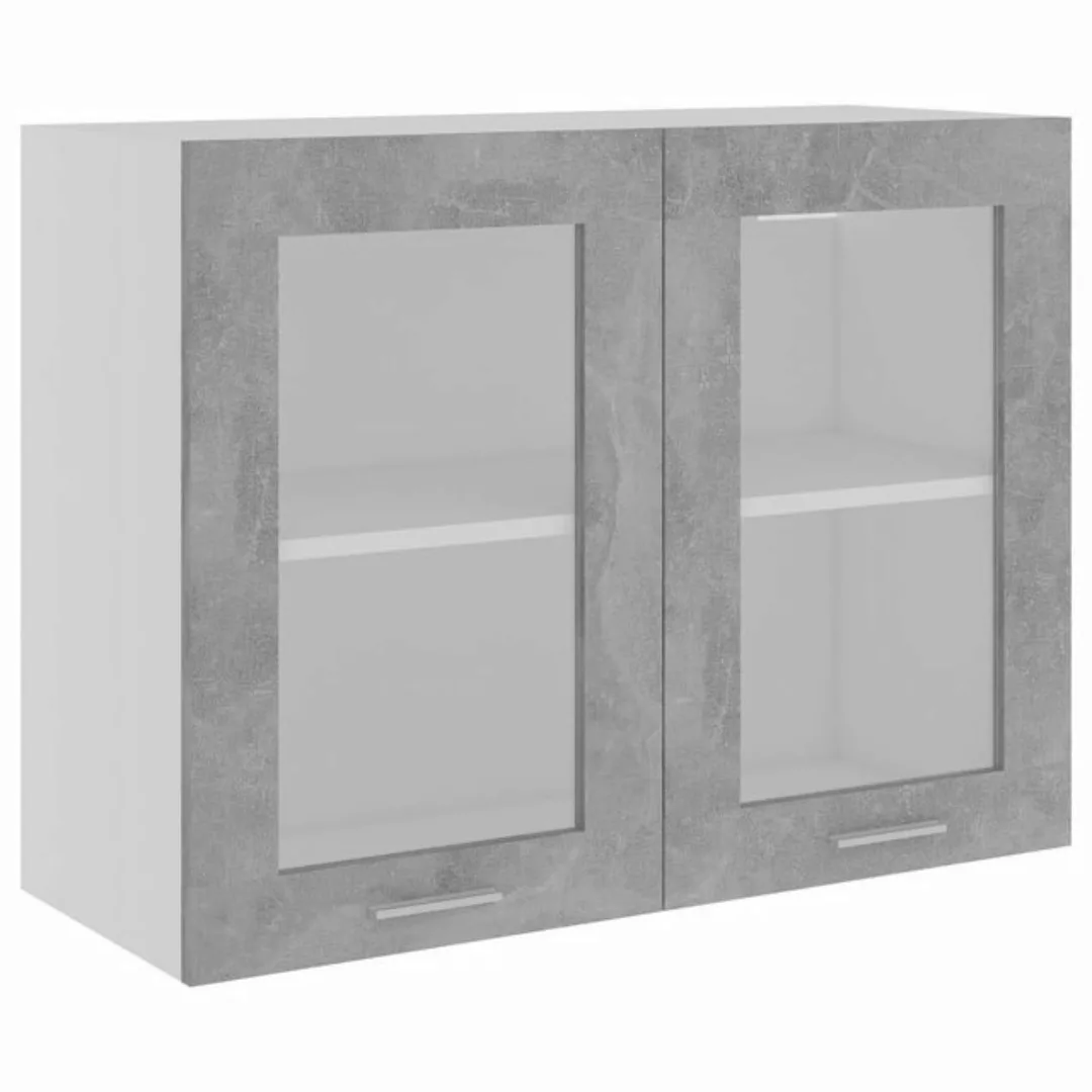 vidaXL Hängeschrank Hängeglasschrank Betongrau 80x31x60 cm Spanplatte günstig online kaufen