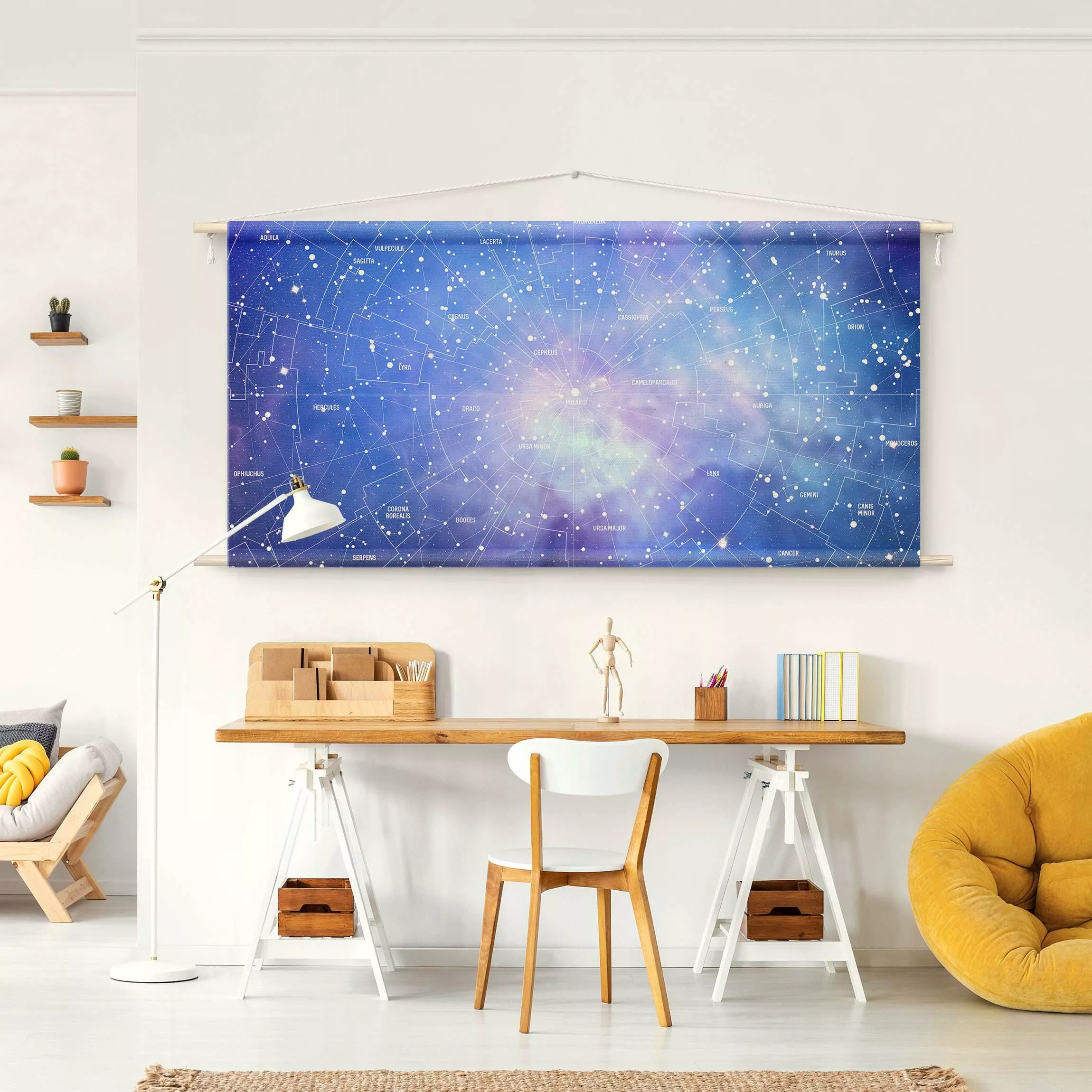 Wandteppich Sternbild Himmelkarte günstig online kaufen