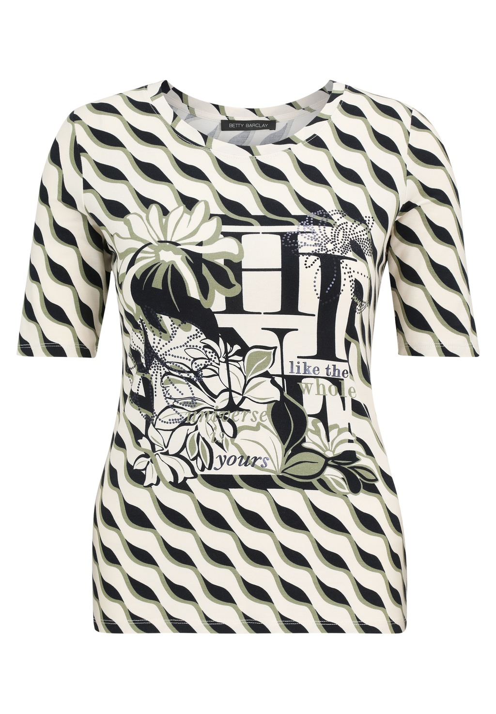 Betty Barclay Kurzarmshirt "Betty Barclay Damen Basic Shirt mit Print", (1 günstig online kaufen