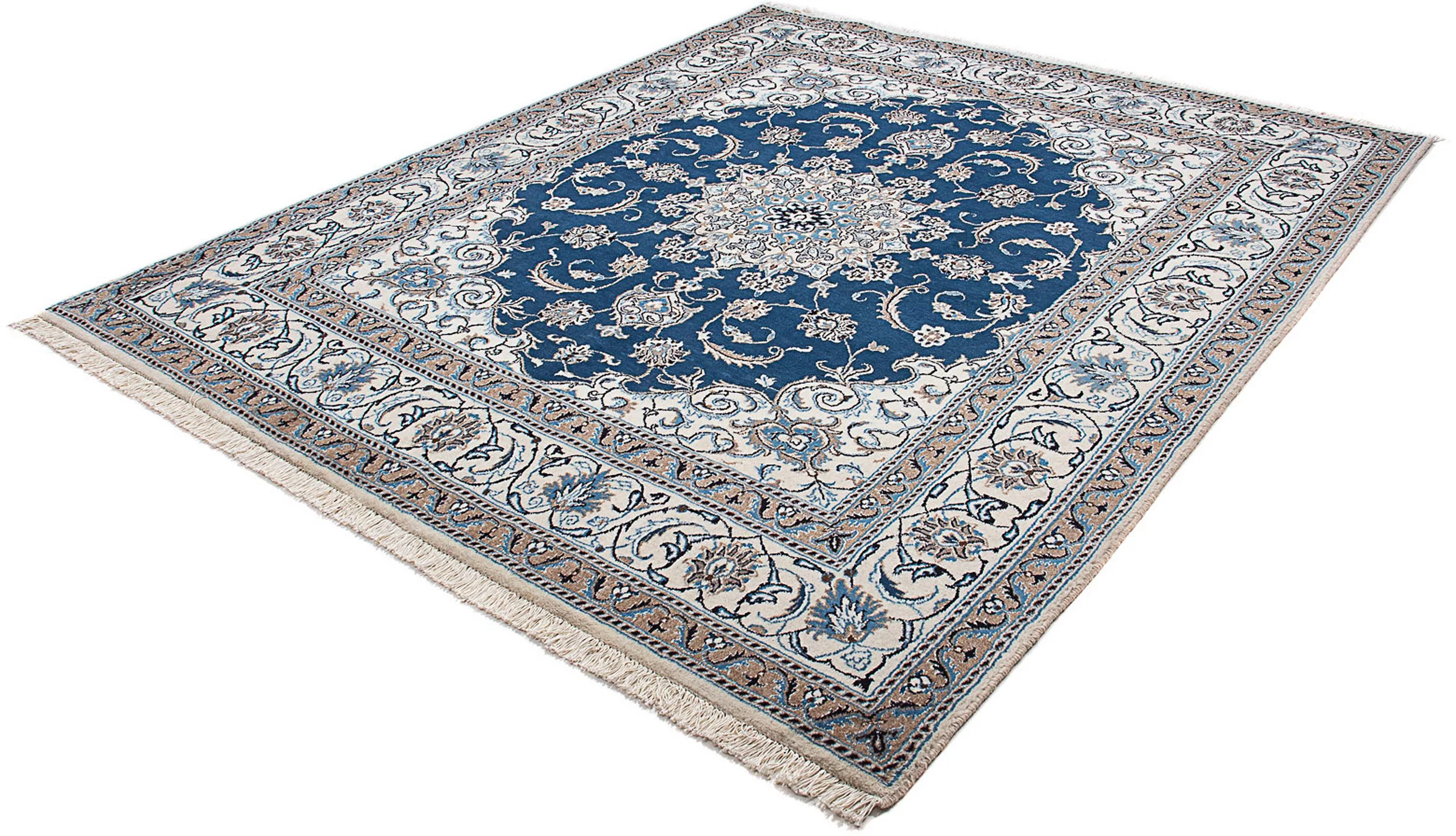 morgenland Orientteppich »Perser - Nain - 240 x 193 cm - blau«, rechteckig, günstig online kaufen