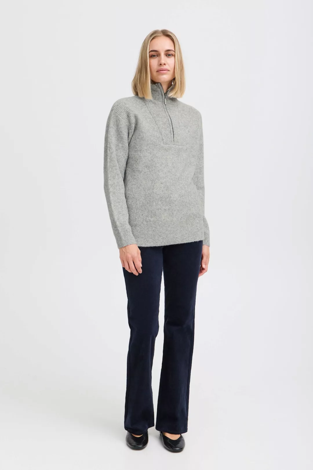 Pulz Jeans Strickpullover "Strickpullover PZASTRA Zipper Roll Neck Pullover günstig online kaufen