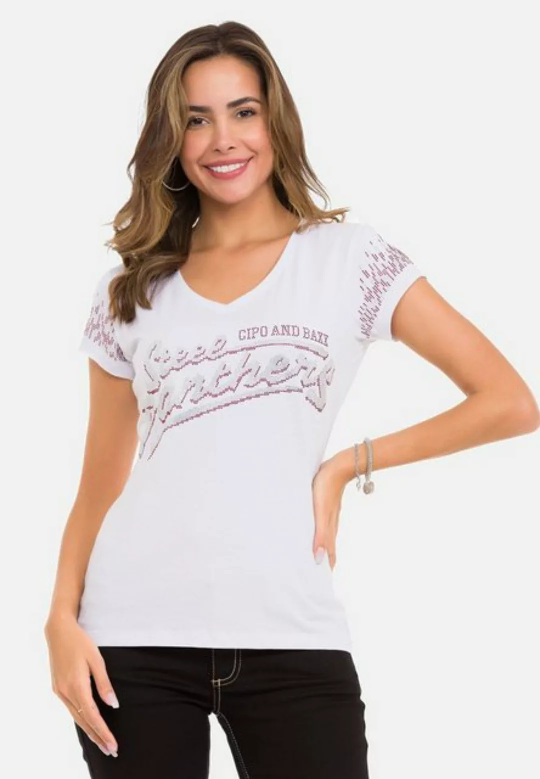 Cipo & Baxx T-Shirt mit modischem Print günstig online kaufen