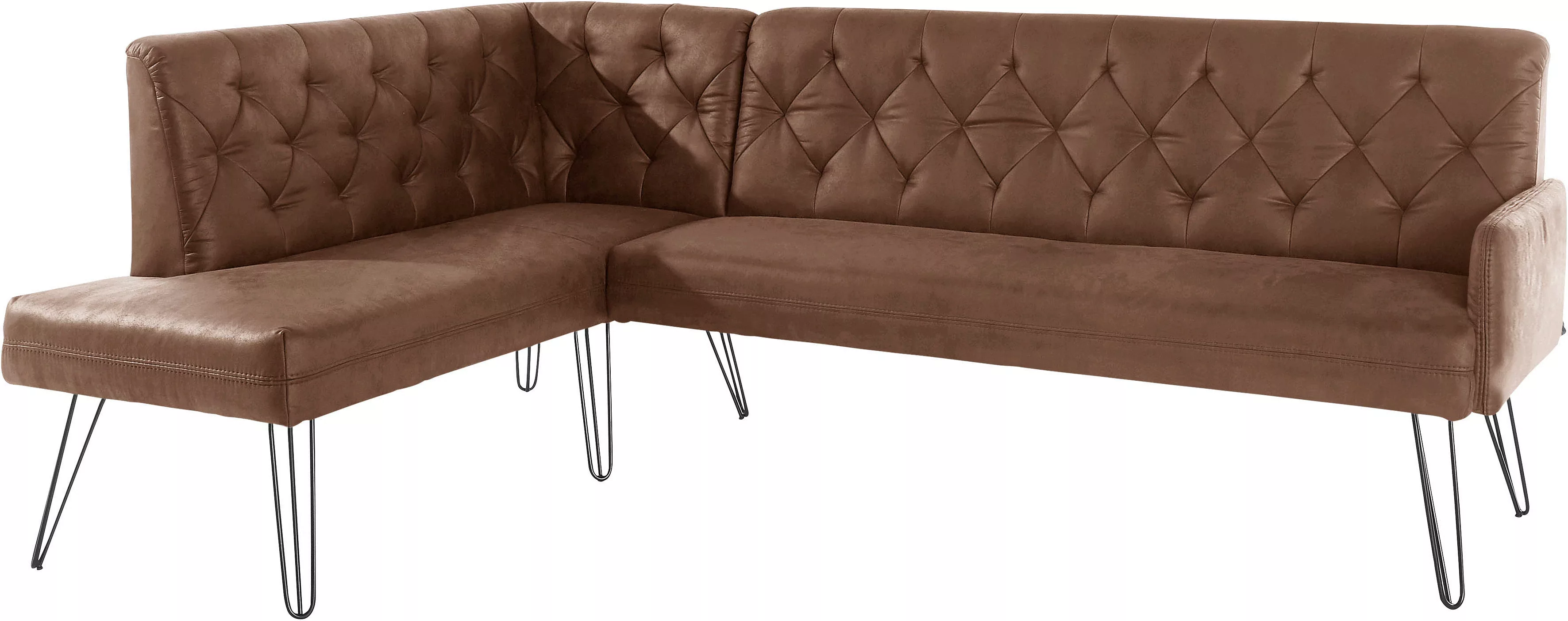 exxpo - sofa fashion Eckbank "Doppio, Chesterfield Optik, komfortabel und b günstig online kaufen