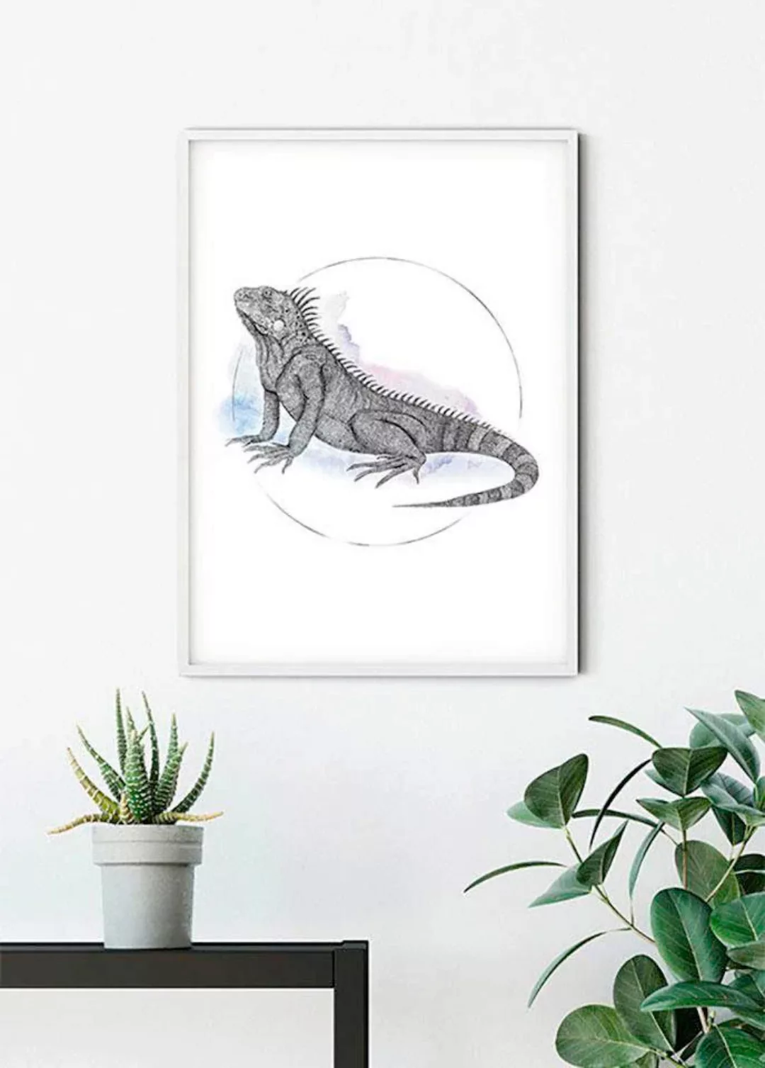 Komar Poster "Iguana Watercolor", Tiere, (1 St.), Kinderzimmer, Schlafzimme günstig online kaufen