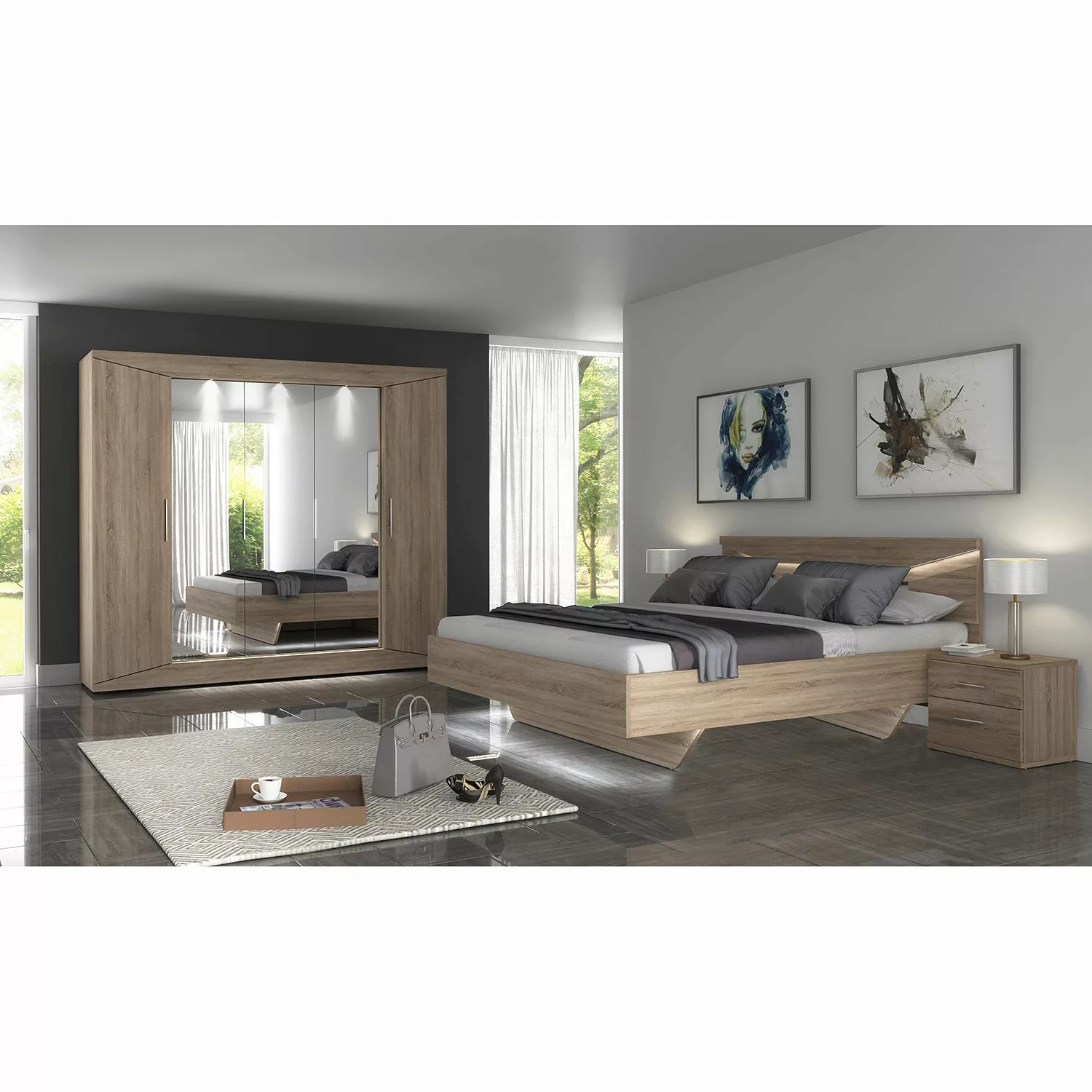 home24 Schlafzimmerset Vinstra (4-teilig) günstig online kaufen