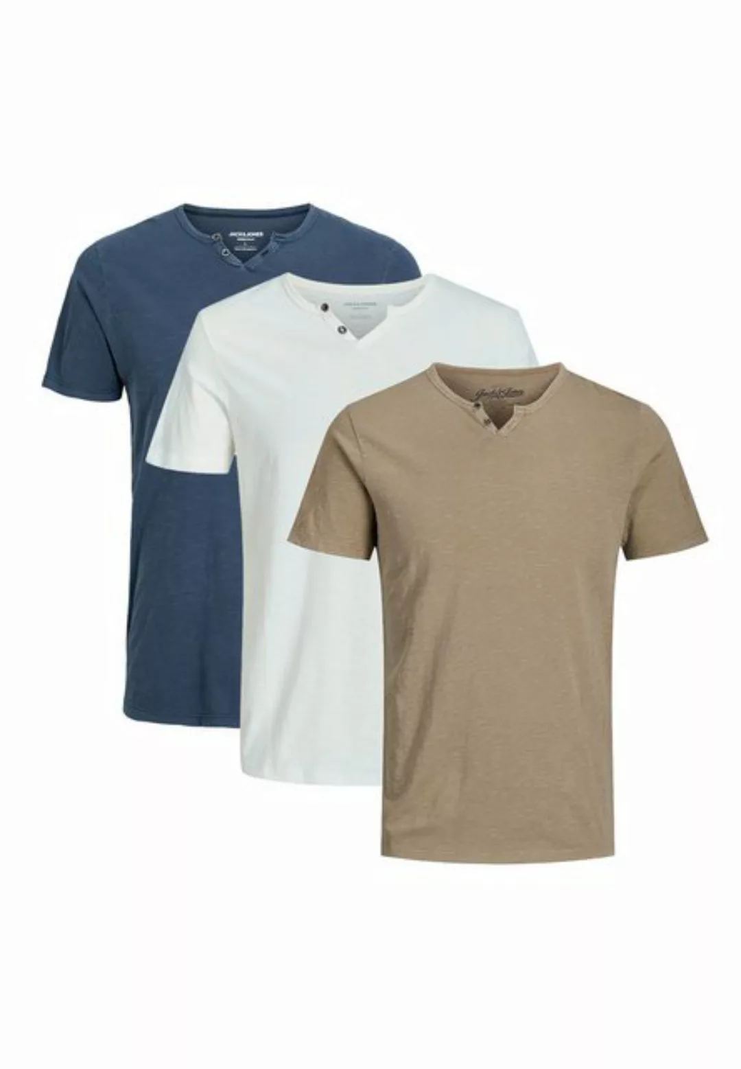 Jack & Jones T-Shirt 3er Pack Split (Spar-Set, 3-tlg) T-Shirt - Baumwolle - günstig online kaufen