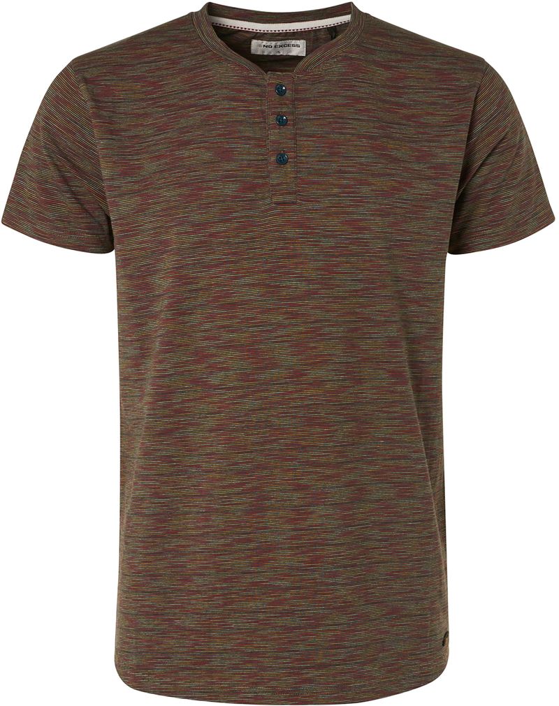 No-Excess T-Shirt Granddad Melange Multicolour - Größe XL günstig online kaufen