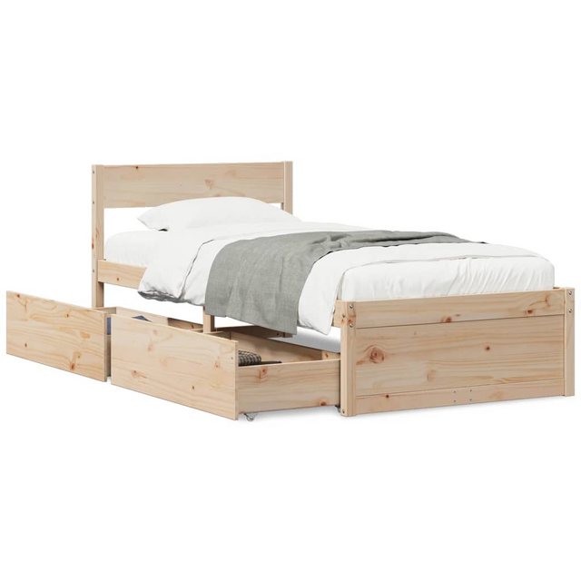 vidaXL Bett, Massivholzbett ohne Matratze 75x190 cm Kiefernholz günstig online kaufen