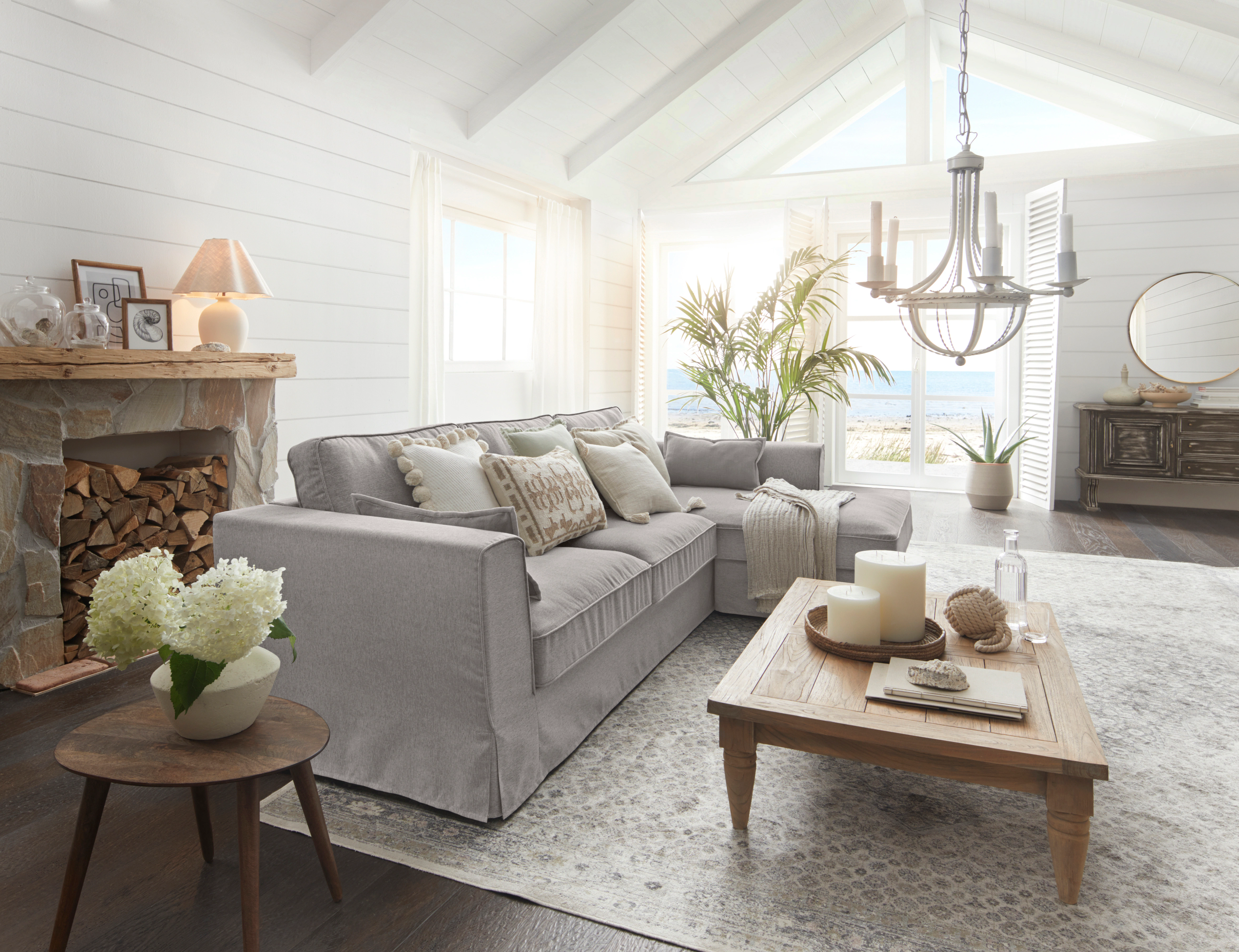 Timbers Ecksofa "Vintage L-Form", 3-Sitzer Polsterecke im Landhausstil, mit günstig online kaufen