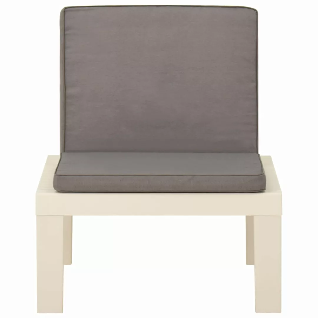 Garten-lounge-stuhl Mit Auflage Kunststoff Weiß günstig online kaufen