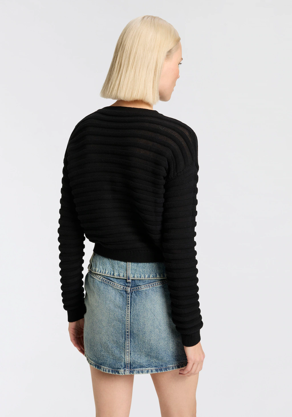 HUGO Blue Strickpullover "Slummya", mit dezenter Streifenstruktur günstig online kaufen