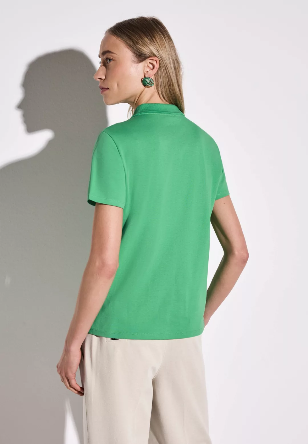 STREET ONE Poloshirt, aus Baumwolle mit Stretchante günstig online kaufen