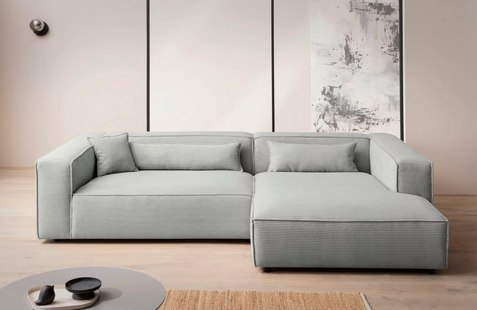 LeGer Home by Lena Gercke Ecksofa "PIARA XXL, Big-Sofa in Cord oder Leineno günstig online kaufen