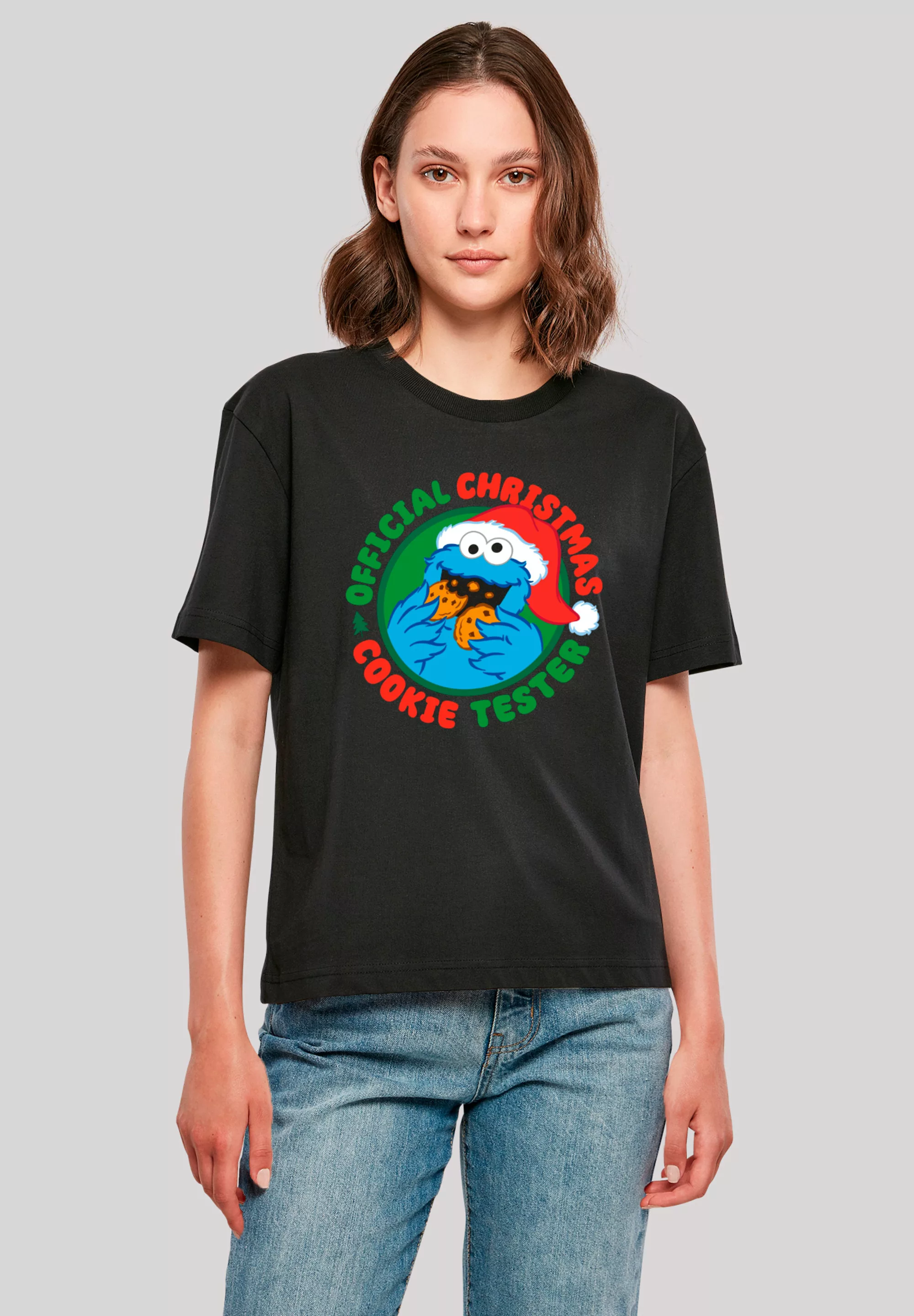 F4NT4STIC T-Shirt "Sesamstrasse Weihnachten Keks Tester", Premium Qualität günstig online kaufen