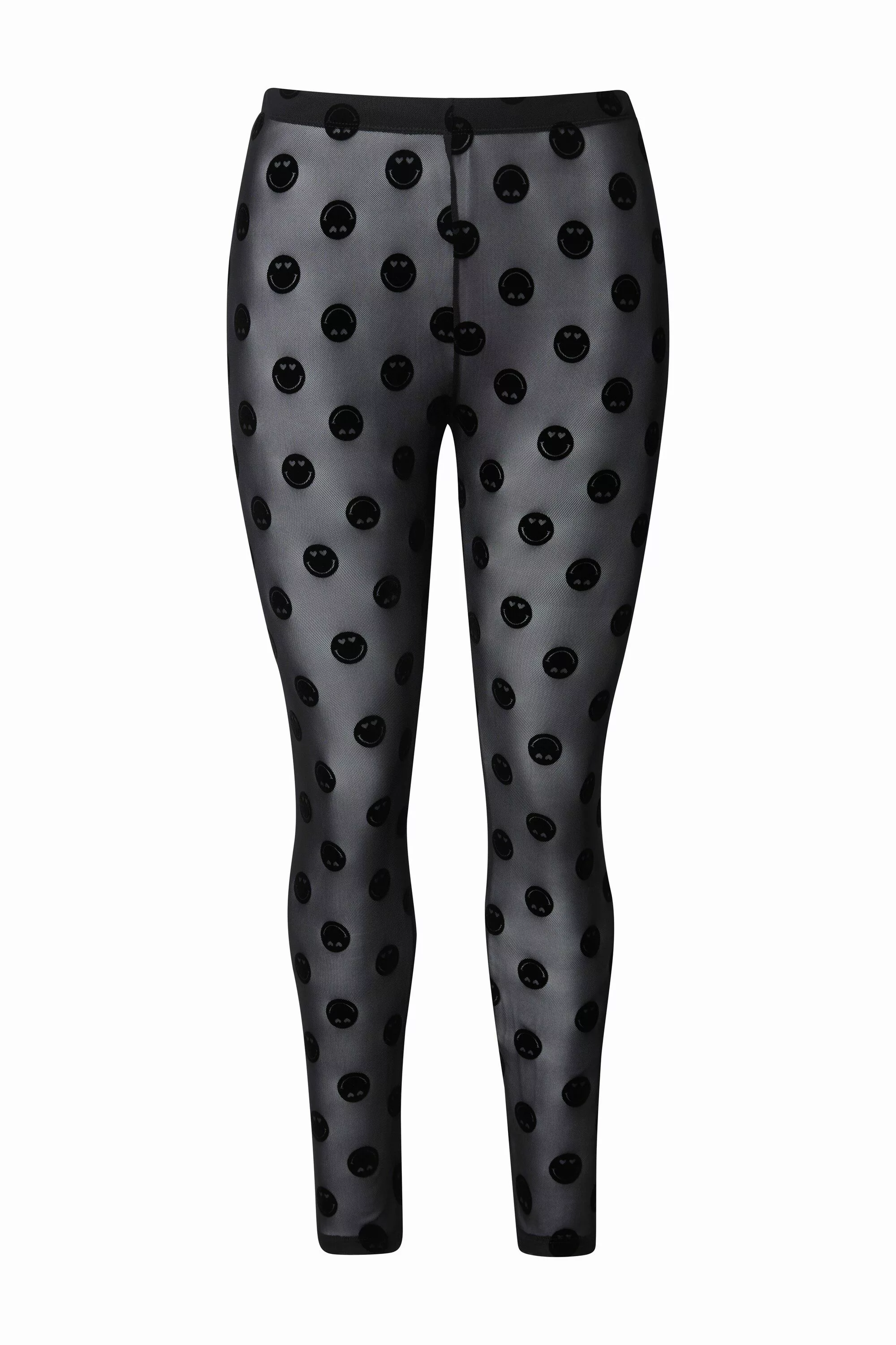 Ulla Popken Feinstrumpfhose Strumpf-Leggings Smileys Mesh günstig online kaufen