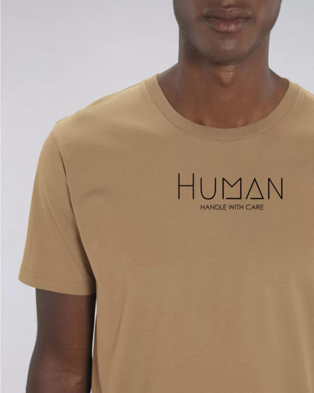 Bio Herren Sommer T-shirt Mit Rundhalsausschnitt "Maestro - Human" günstig online kaufen